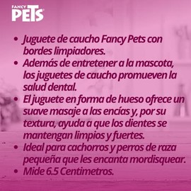 Fancy Pets Cama Maltes para Perro Tamaño Mediana Color Café  Juguete Mordedera de Hueso de Caucho con Huellas para Perro                              