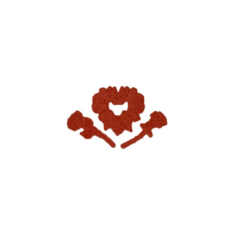 Friendship Rose Heart Cling Stamp Set