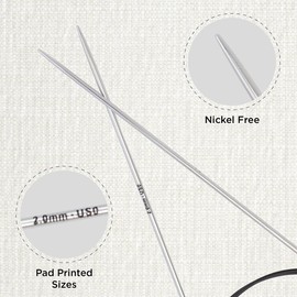 KnitPro 80 cm x 2 mm Nova Fixed Circular Needles, Silver