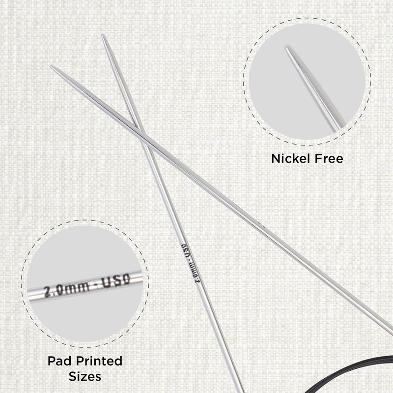 KnitPro 80 cm x 2 mm Nova Fixed Circular Needles,