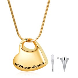 Cremation Urn Necklace for Ashes Urn Jewelry Stainless Steel Keepsake Waterproof Memorial Pendant for loved One