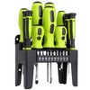 FASTPRO 21-Piece Magnetic Screwdrivers Set with Organizer Rack, Slotted Phillips