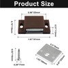 Litoexpe 6 PCS Magnetic Door Catch Brown, Heavy Duty Single