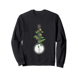Banjo Vine & Flowers Vintage Artistic Acoustic Music Design Sweatshirt