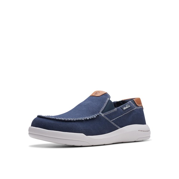 Clarks Collection Men's Driftlite Step Moccasin, Navy Combi, 12 Medium