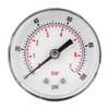 Axial Pressure Gauge, Brass Components 1/4 BSPT Pressure Durability for