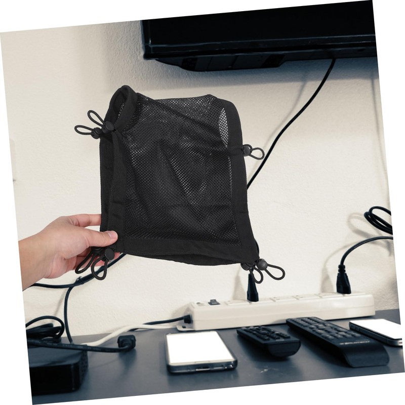 KONTONTY Desk Cable Management Cord Organizer Mesh Storage Holder Wire