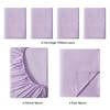 BYSURE 6 Pieces Bed Sheets Set(King, Lavender) - Hotel Luxury