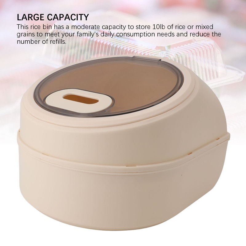 Rice Storage Container Airtight 11lb Damp Proof High Temperature Resistant