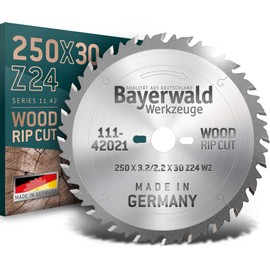 Bayerwald Carbide Circular Saw Blades with Alternating Tooth Coarse, Quick Cuts - Firewood & Engineered Wood Materials | for Circular Table Saws, Circular Saws & Rocker Saws.