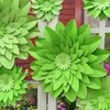 Mybbshower Large Lime Green Paper Flowers for Wall (12"-5") Spring