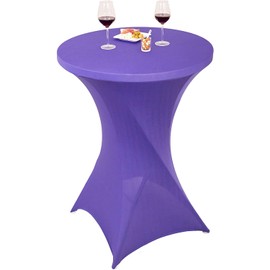 Namvo Stretch Cover for Bistro Tables - Stretchy Table Cover with a Size of Approx. 70 x 110 cm - For Outdoor Celebrations and Events (Purple)