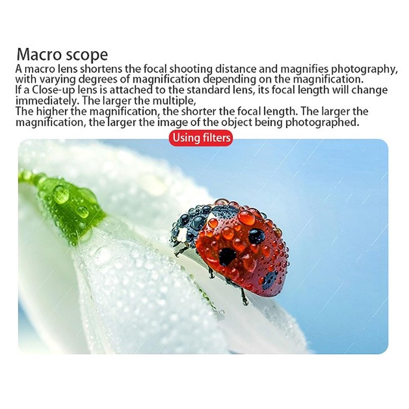 CCYLEZ External Macro Lens for Osmo Pocket 3, HD Coating