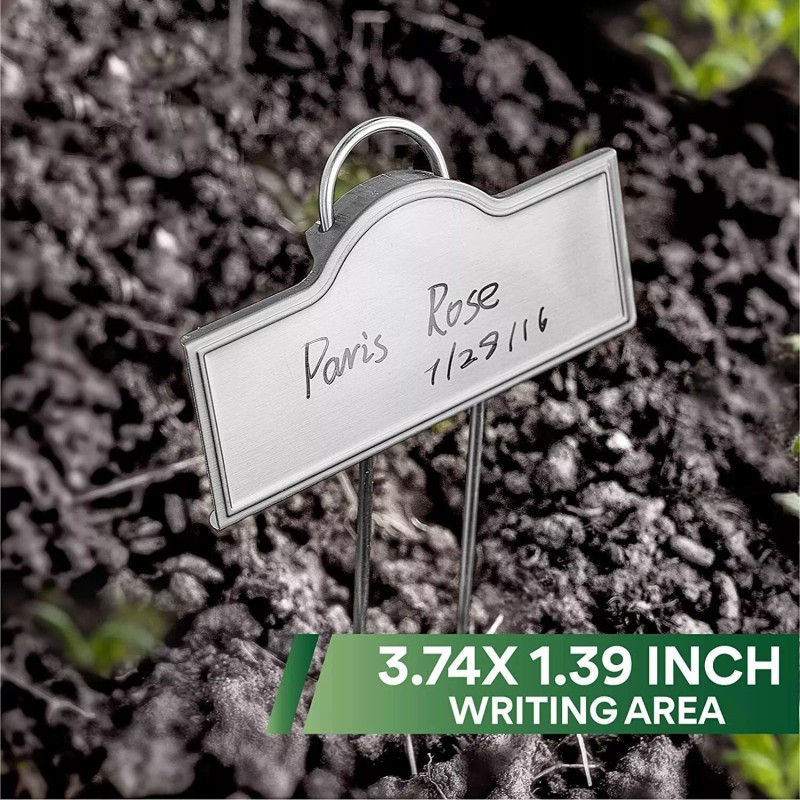 Bravex Metal Plant Labels for Garden Outdoor | Stainless Steel