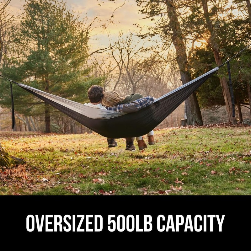 Gorilla Grip Durable Portable Camping Hammock, Holds 400lbs with Heavy
