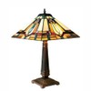 CHLOE Archie Tiffany-Style Mission Stained Glass Table Lamp 24" Height