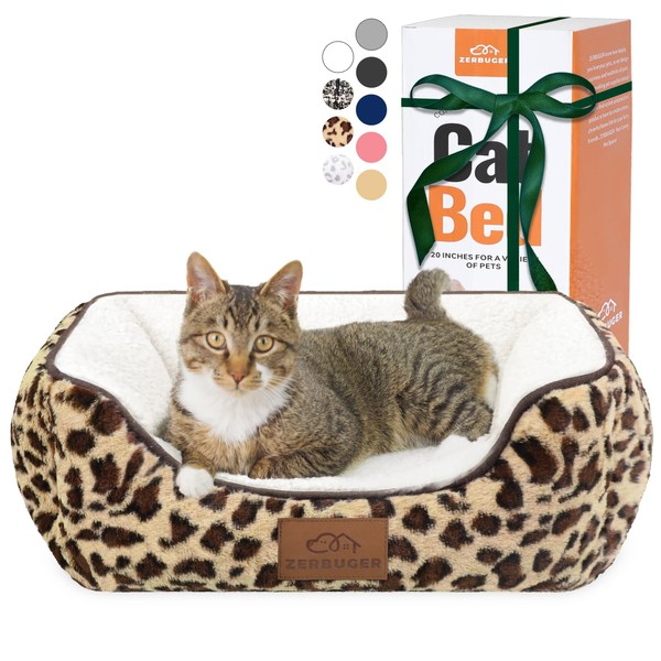 Zerbuger Rectangle Cat Dog Bed for Large Medium Small Pets