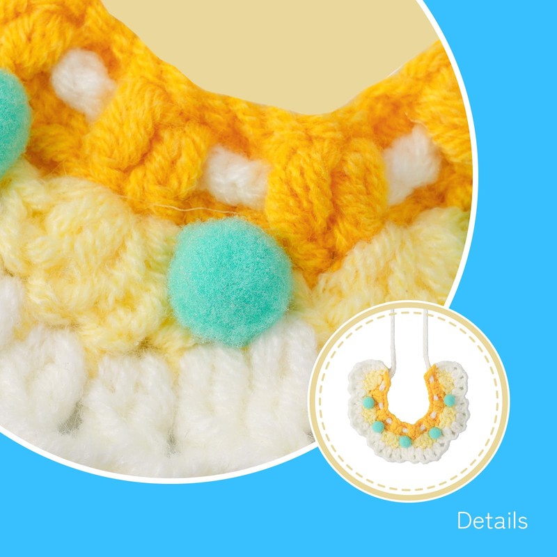 Crochet Collar Set for Eilik - 4 Pieces Unique Collars,