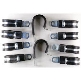 Umpco Lot of 10 x UMPCO S325G14 7/8" Plated Steel Cable Clamp, 1/2" Wide