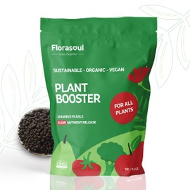 Florasoul® Organic Fertilizer Slow-Release, Vegan Plant Food for Self-Sufficient Gardeners! All-Purpose, Nutrient-Rich Granules - Thriving Vegetables, Herbs, Flowers, Soil – Eco-Friendly & Pet-Safe