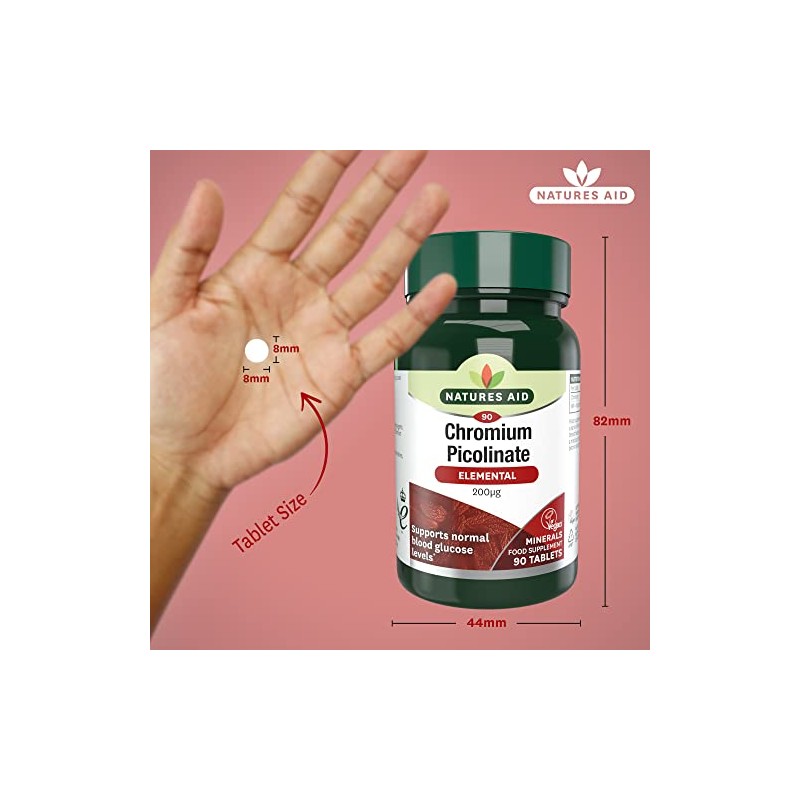 Natures Aid Chromium Picolinate Tablets 200ug Pack of 90
