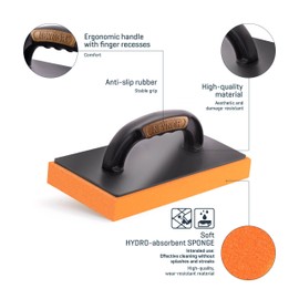 NEYNOR® Hydro Sponge Board Pro+++ Absorbent Tile Washing Board - Tile Sponge - Hydro Sponge Coating - Made in EU - 280 x 140 mm