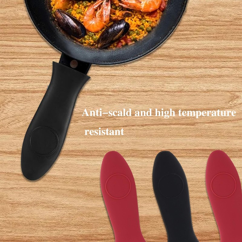 Fkereg 2 Pack Silicone Handle for Cast Iron Skillet, Non
