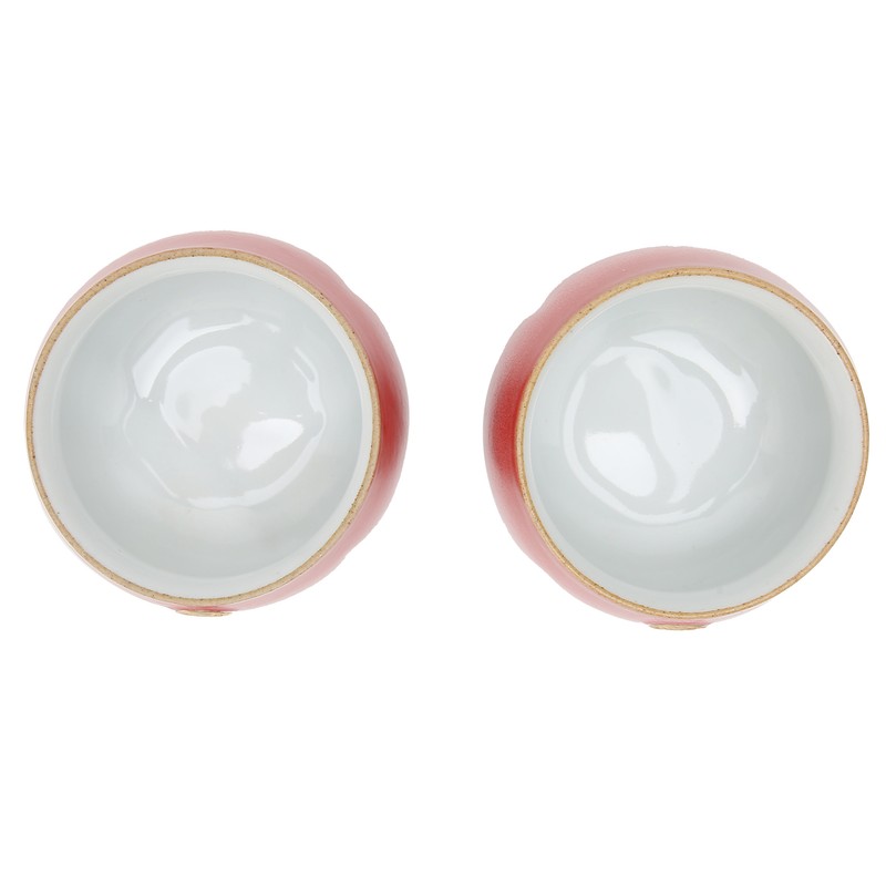 2Pcs Ceramic Cup Vintage Chinese Style Tea Cup Kung Fu