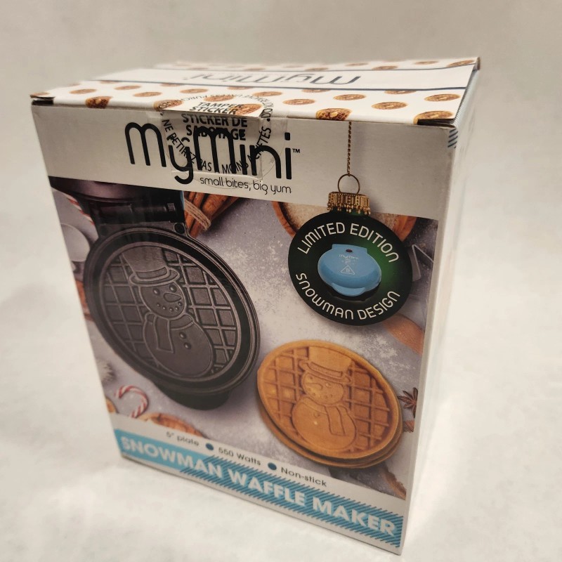 My Mini Waffle Maker New! Limited Edition Snowman. 5” Plate