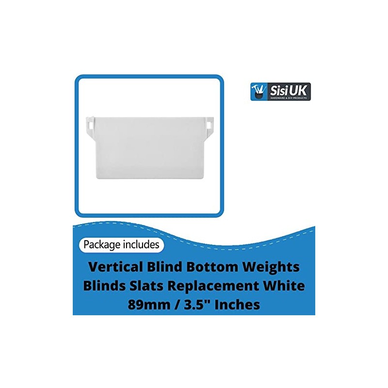 Vertical Blind Weights & Bottom Stabilizing Blinds Slats Replacement White