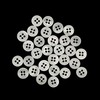 CANDEOLA 30-Pcs 3/8" Small White Mother of Pearl Shell Buttons
