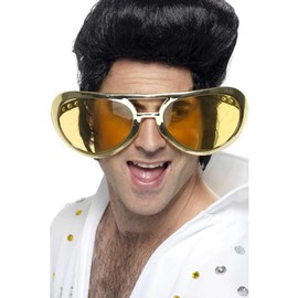 Smiffys Giant Seventies Rock Specs, Gold , 1970's Disco Fancy Dress, 1970s Disco Dress Up Accessories