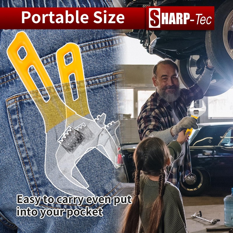Sharp-tec Adjustable Spanner Set, Wide Jaw Opening Adjustable Wrench, Heavy-Duty