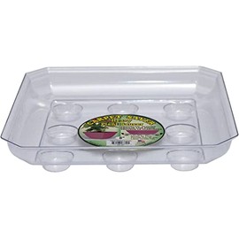 CWP SQDS-1600 Heavy Gauge Footed Square Carpet Saver Saucer, 16-Inch by 16-Inch, Clear