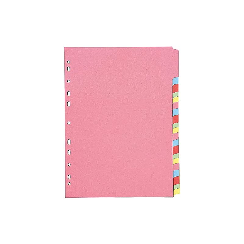 Q-Connect 20-Part Subject Divider Multi-punched A4