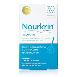Nourkrin Woman for Healthy Hair Growth food supplement with Marilex, biotin and silica 180 tablet pack (3 month supply)