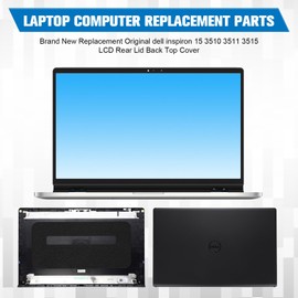 Konohan Replacement LCD Back Cover Top Case Lid Compatible with Dell Inspiron 15 3510 3511 3515 3520 3521 3525 Series Laptop P/N 00WPN8 0WPN8 AP3LE000901, Black
