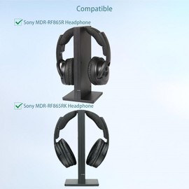 MDR-RF865 Ohrpolster Ersatz Kompatibel mit Sony MDR-RF865RK MDR-RF865R Kopfhörern Ohrpolster Kissen (Proteinleder/Memory-Schaum)