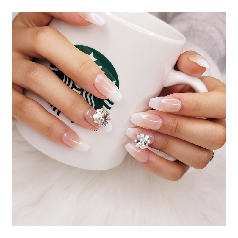 Ombre Shine Handmade Nail Tips - Oval S / 옴브레샤인