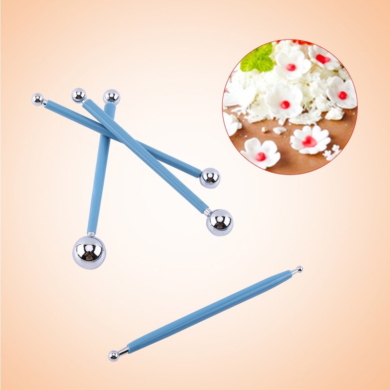4 Pcs Modeling Ball Tools, 8 Ball Stainless Steel Dotting