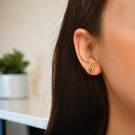 MYSTIC JEWELS 925 Silver Hand of Fatima and Turkish Eye Enamel Earrings for Women, Silver, No Gemstone