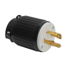 Nema L14-20P Flanged Outlet with Waterproof Cover, 14-20P Lock in 3 Pole 4 Wire 20AMP 125/250V Male Receptacle, UL Verified Nema L14-20P Outlet Black Color