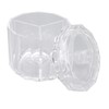 Cotton Swab Holder with Lid Clear Dust Proof Waterproof 3