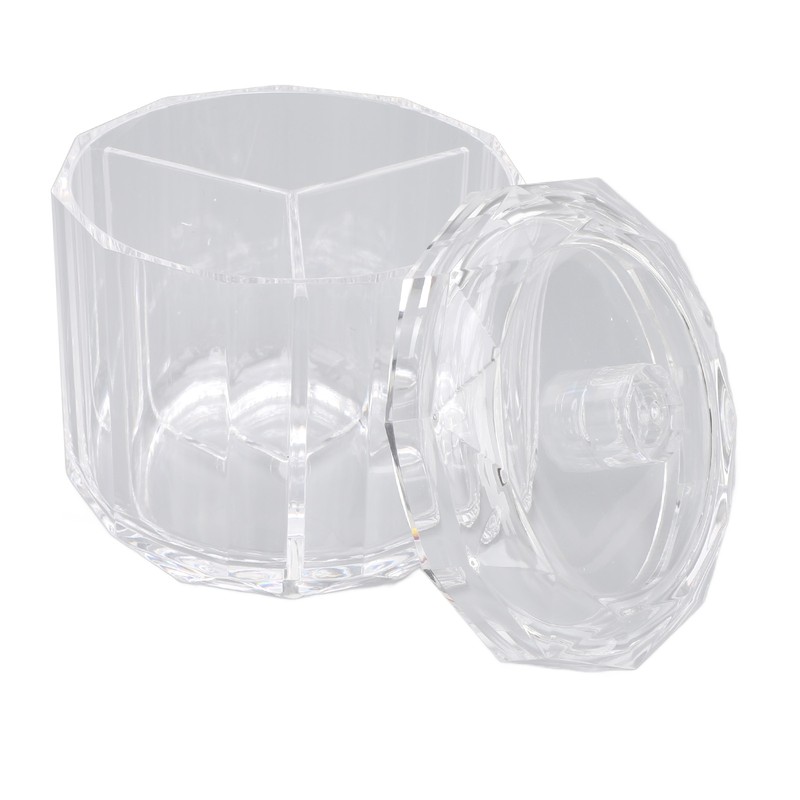 Cotton Swab Holder with Lid Clear Dust Proof Waterproof 3