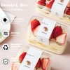 Plastic Dessert Cups with Lids and Sporks,Stickers,Tiramisu Containers,Cookie Containers,Clear Food