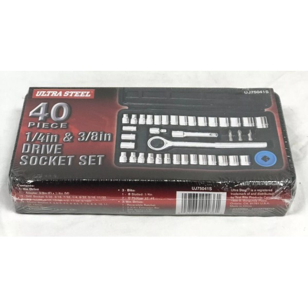 Ultra Steel 40 Piece 1/4 Inch & 3/8 Inch Drive