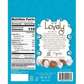Lovely Candy Co. Soft and Chewy Sea Salt Caramels, Individually Wrapped, 6oz (12-Pack) | Gluten-Free, Non-GMO, Kosher, NO High Fructose Corn Syrup, NO Artificial Colors or Flavors | Naturally Flavored