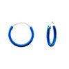 Blue Hoop Earrings 926 Sterling Silver