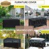 HRSMTY Patio Furniture Cover Outdoor, Waterproof 420D Heavy Duty Rectangle