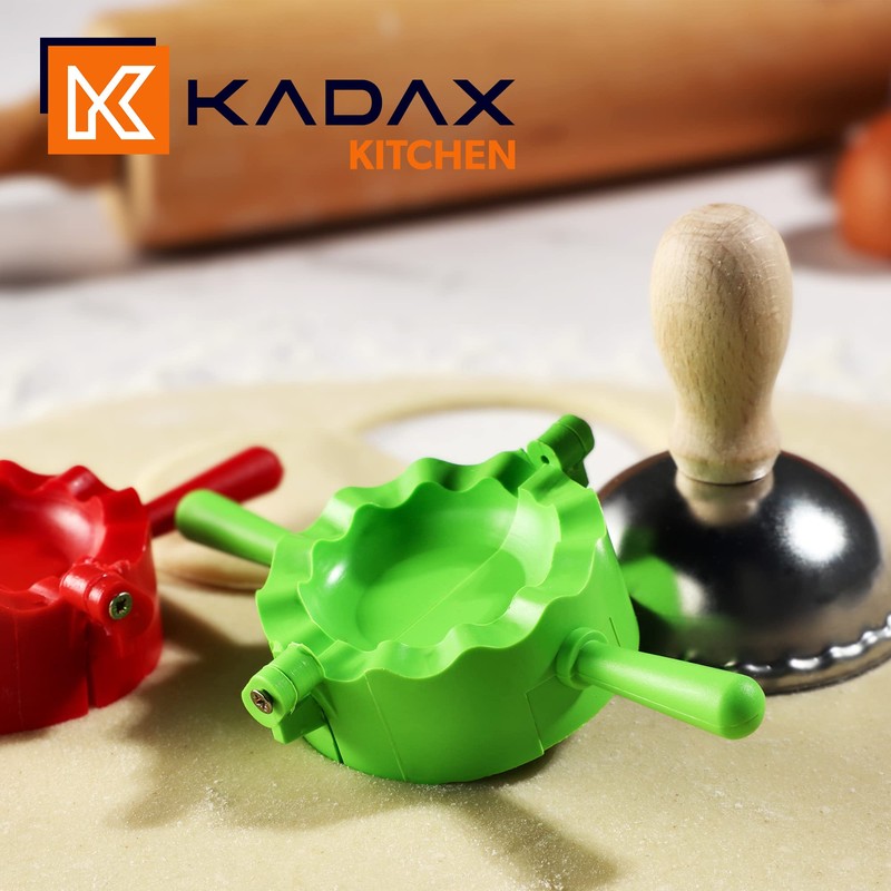 KADAX Dumpling Maker, Red/Green Mould for Dumpling and Ravioli, Pierogi